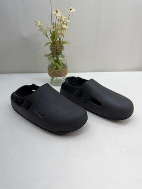 Nike Black Slip-On Clog Mules